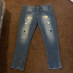 Ashley Stewart Destruction Jeans size 16
